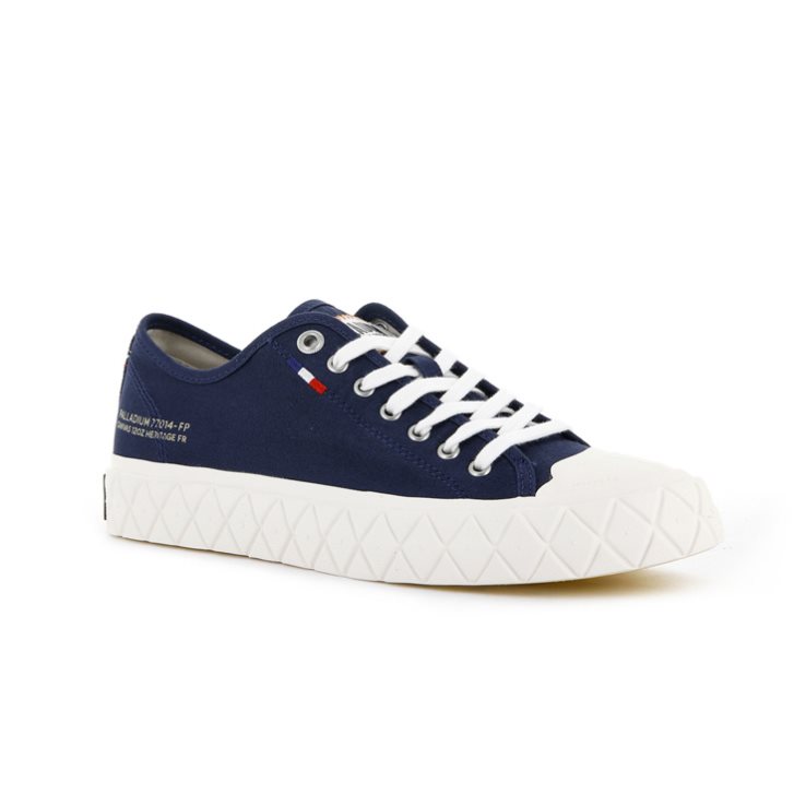 Baskets Palladium Palla Ace Tela Low Tops Homme Bleu Marine | FR KXA180L